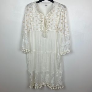 Misslook BOHO Summer Dress Color Off White Size Medium